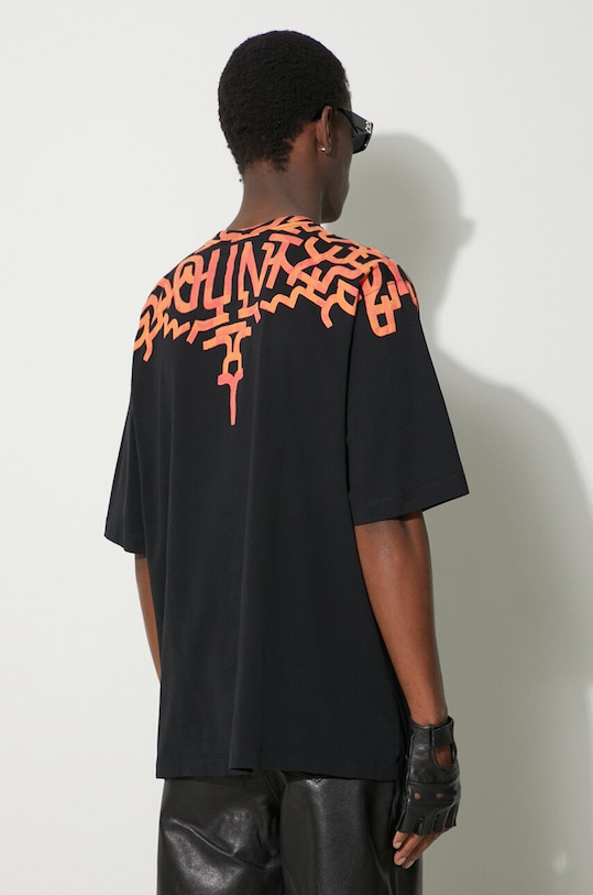 Îmbrăcăminte Marcelo Burlon tricou din bumbac Graffiti Wings CMAA054S24JER0011020 negru