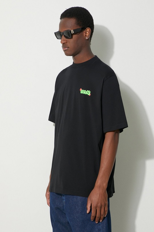 Marcelo Burlon tricou din bumbac Solsticio Over negru CMAA054S24JER0071050