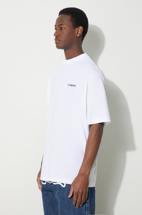 Pamučna majica Marcelo Burlon County Manifesto CMAA054S24JER0080110 bijela