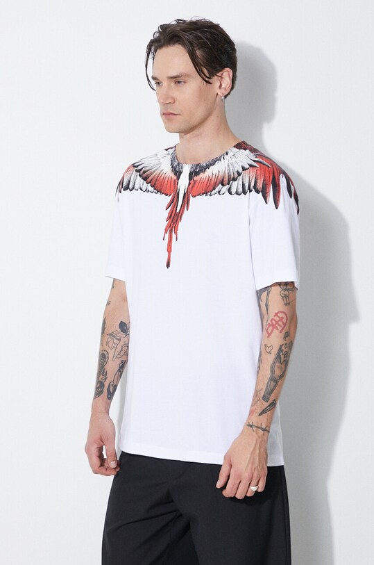 Бавовняна футболка Marcelo Burlon Icon Wings Basic білий CMAA056S24JER0010125