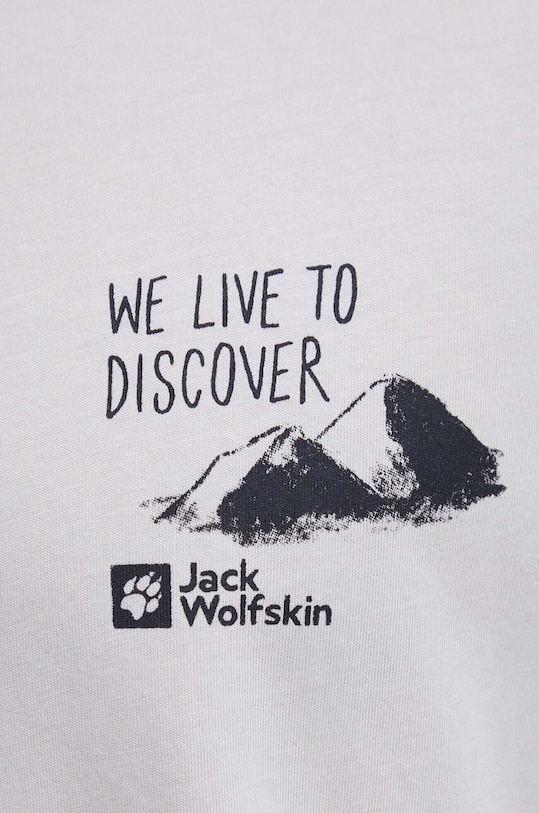 Jack Wolfskin t-shirt bawełniany 1809761 beżowy