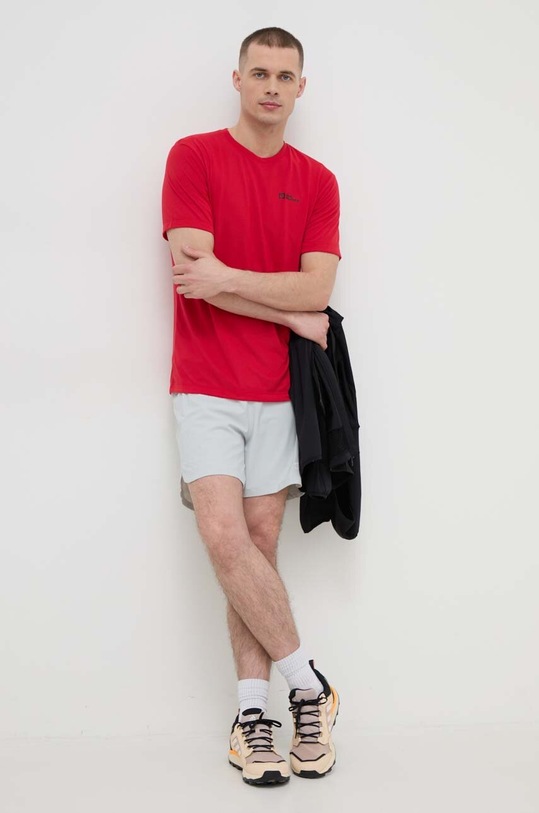 Jack Wolfskin tricou sport Vonnan 1809951 rosu SS25