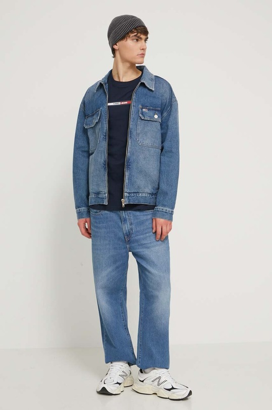 Tommy Jeans t-shirt bawełniany DM0DM13509 granatowy SS24