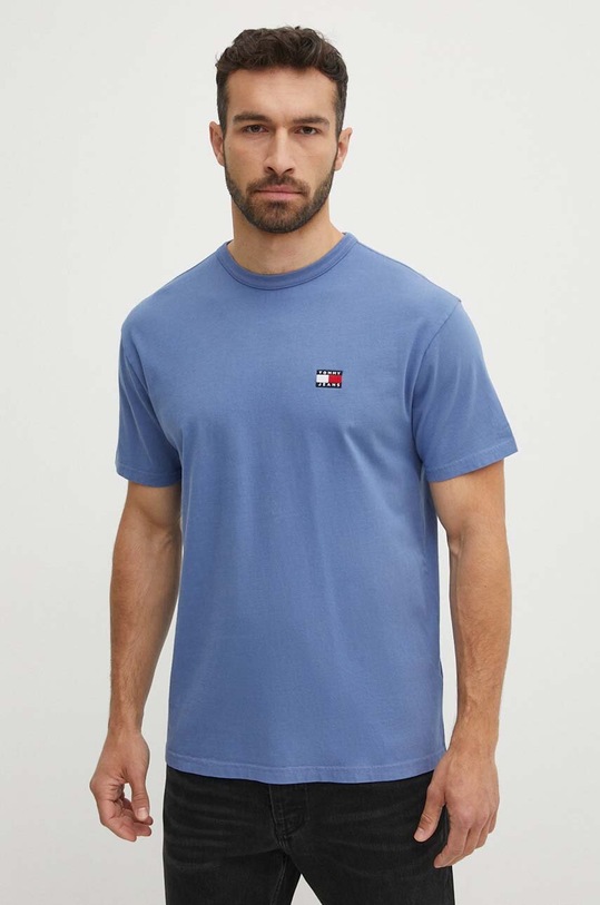 Tommy Jeans t-shirt bawełniany bawełna niebieski DM0DM18912