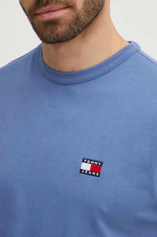 Tommy Jeans t-shirt bawełniany niebieski DM0DM18912