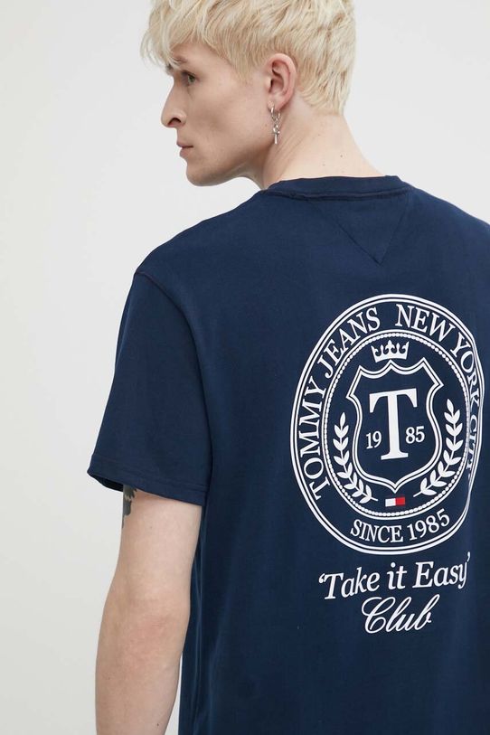 Tommy Jeans t-shirt bawełniany DM0DM18578 granatowy