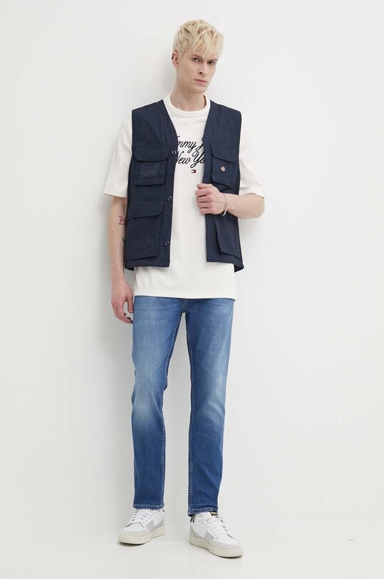 Tommy Jeans tricou din bumbac DM0DM18579 bej SS24