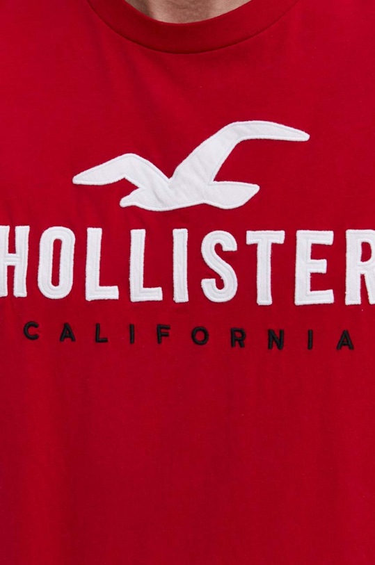 Hollister Co. t-shirt bawełniany KI323.4001.500 czerwony
