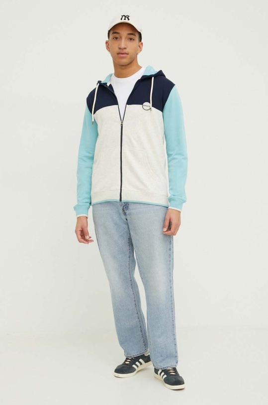 Hollister Co. t-shirt bawełniany KI324.4042.100 biały SS24