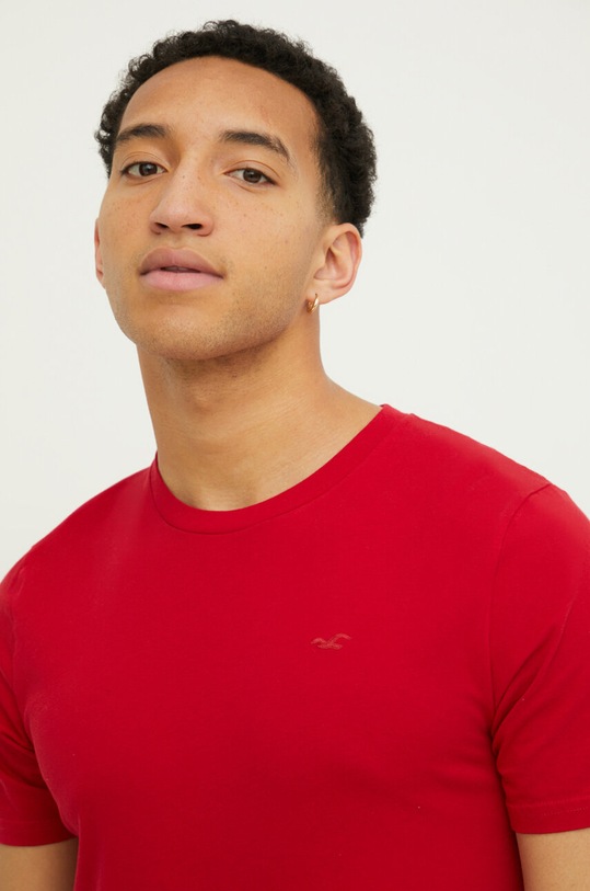Hollister Co. t-shirt bawełniany czerwony KI324.4043.500