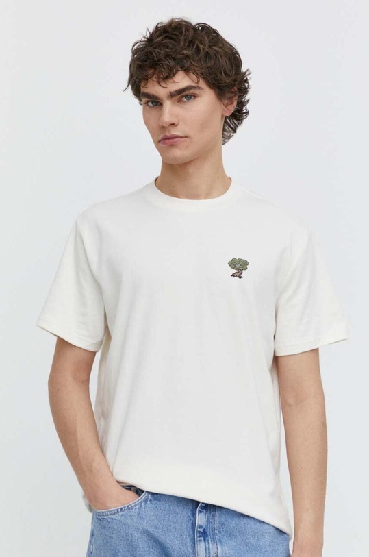 Hollister Co. t-shirt aplikacja beżowy KI324.4061.178