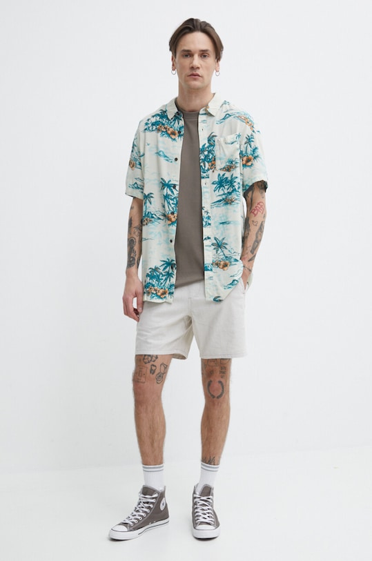 Hollister Co. t-shirt KI324.4061.421 brązowy SS24