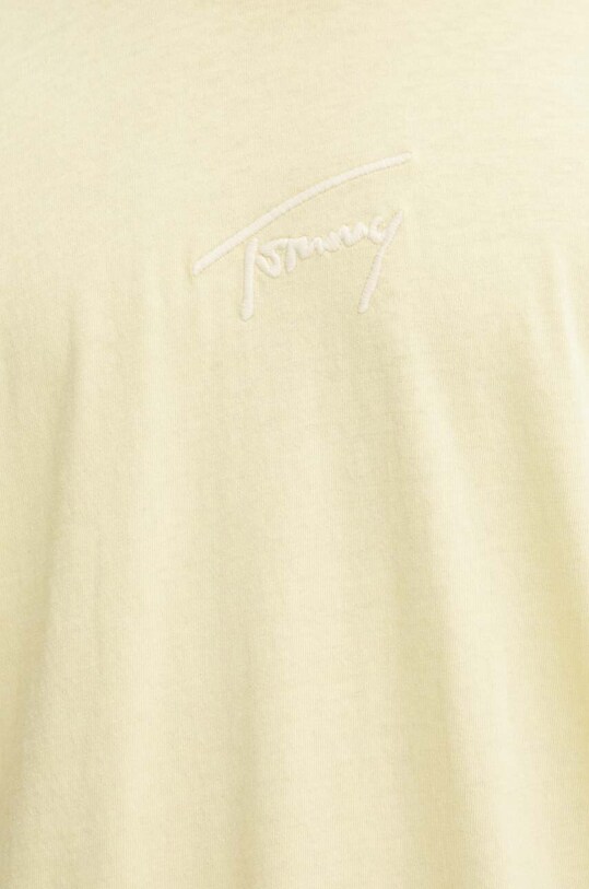 Хлопковая футболка Tommy Jeans DM0DM18663 жёлтый