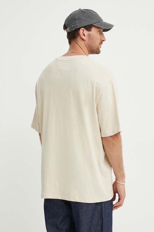 Oblečení Bavlněné tričko Tommy Jeans DM0DM18663 béžová