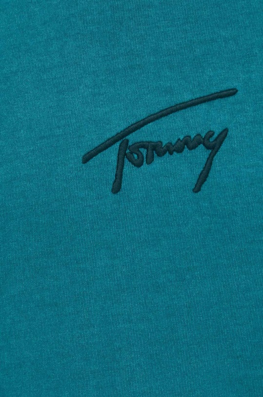 Bavlněné tričko Tommy Jeans DM0DM18663 tyrkysová