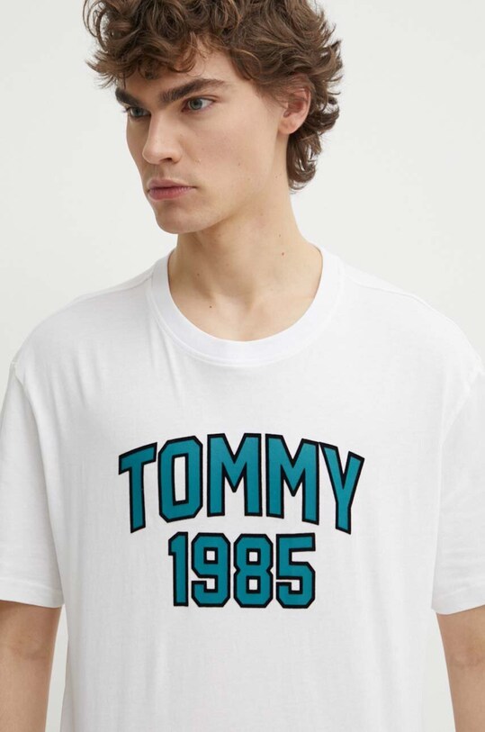 Хлопковая футболка Tommy Jeans белый DM0DM18559