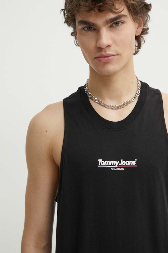 Tommy Jeans tricou din bumbac negru DM0DM18589