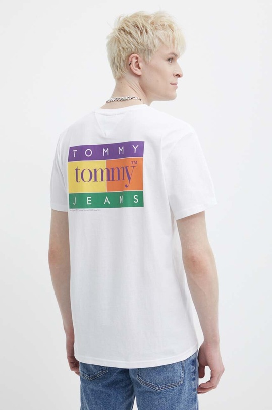 Tommy Jeans t-shirt bawełniany DM0DM19171 biały