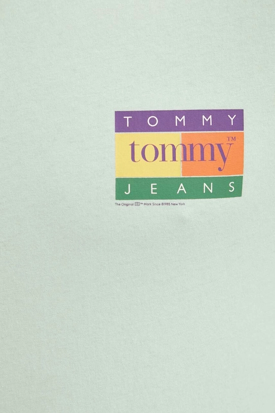 Bavlnené tričko Tommy Jeans zelená DM0DM19171