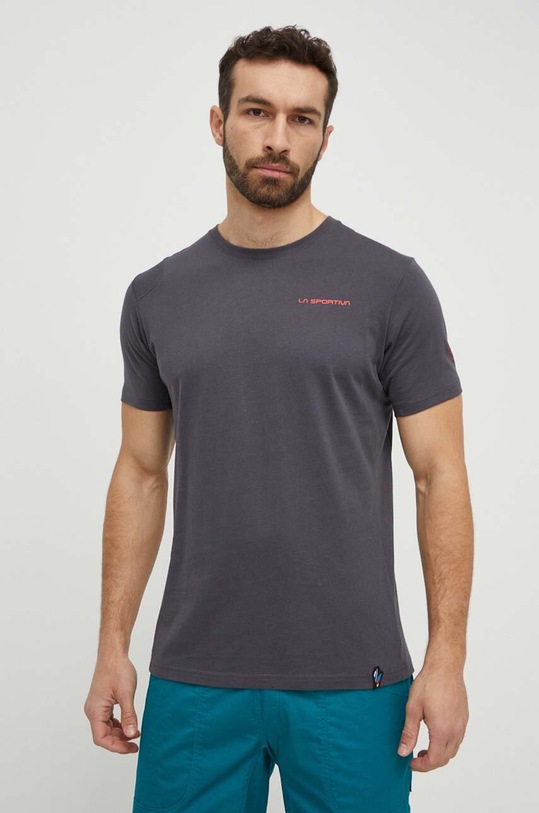 LA Sportiva t-shirt Boulder nadruk szary F36900322