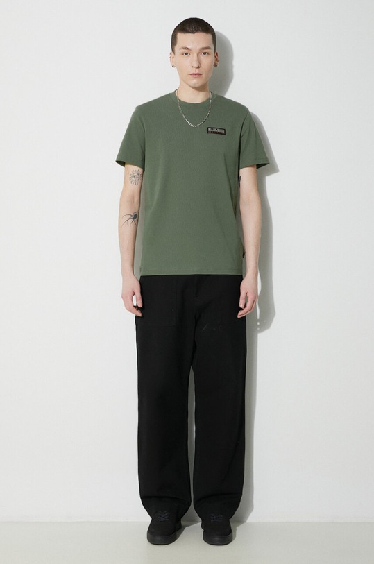 Napapijri t-shirt in cotone S-Iaato NP0A4HFZGAE1 verde SS24