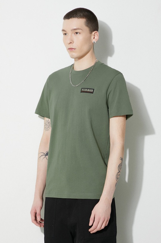 Napapijri t-shirt in cotone S-Iaato verde NP0A4HFZGAE1