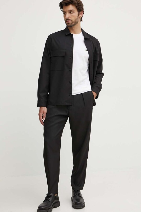 Lacoste tricou din bumbac TH7318 alb SS25