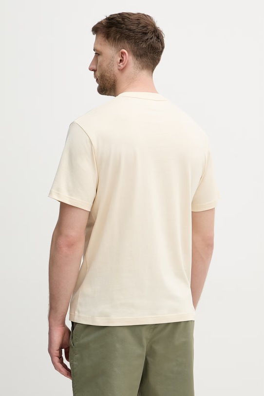 Odzież Lacoste T-shirt basic męski bawełniany TH7318 beżowy