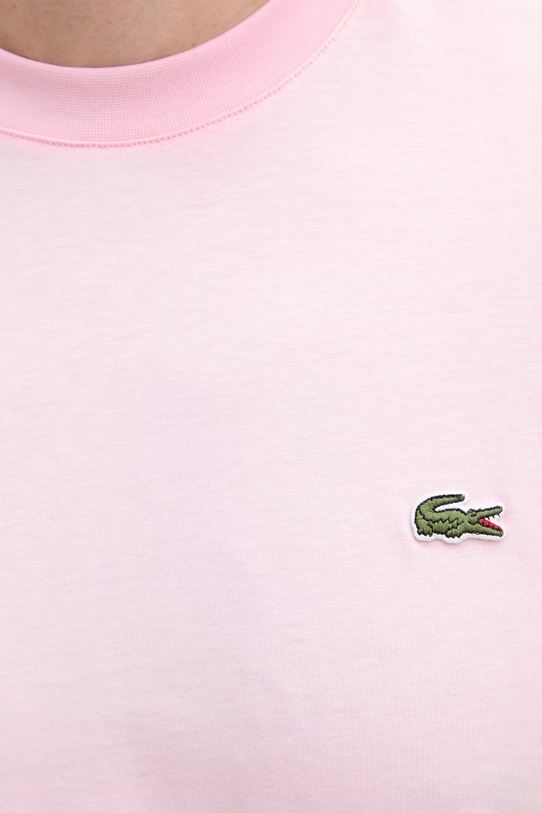 Lacoste T-shirt basic męski bawełniany TH7318 różowy