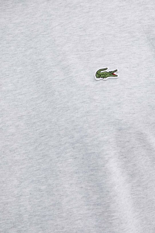 Βαμβακερό μπλουζάκι Lacoste TH7318 γκρί