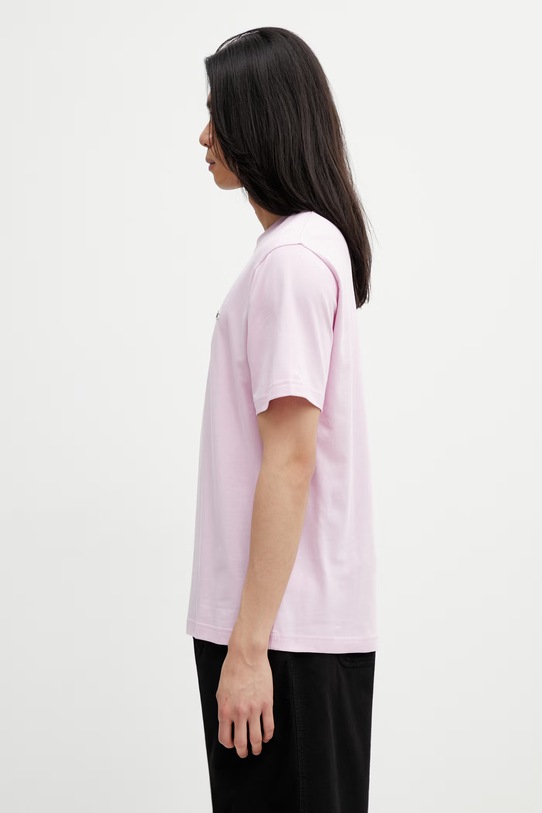 Lacoste тениска basic от памук мъжка TH7318 виолетов SS26