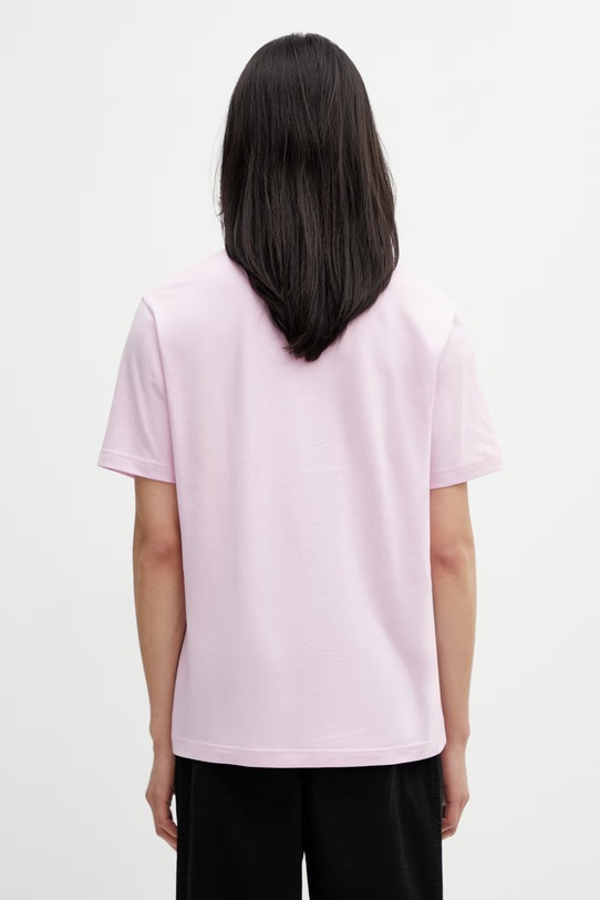 Дрехи Lacoste тениска basic от памук мъжка TH7318 виолетов