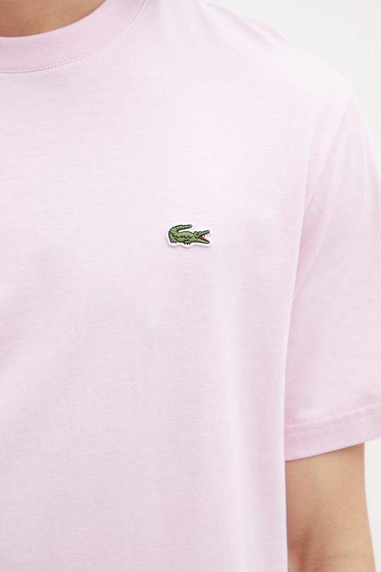 Lacoste тениска basic от памук мъжка виолетов TH7318