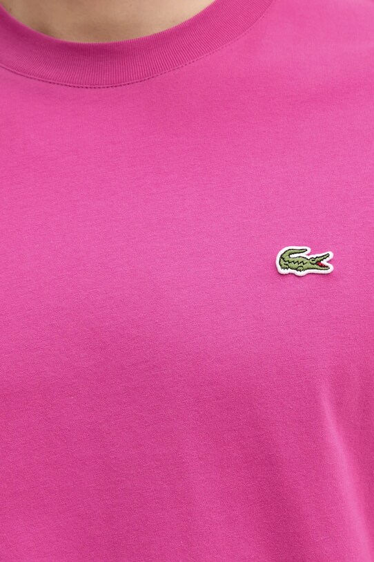 Lacoste t-shirt bawełniany różowy TH7318
