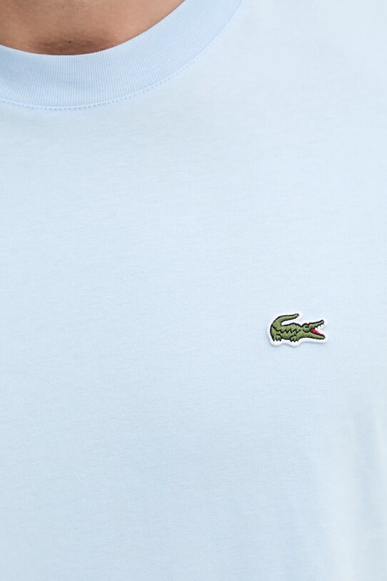 Бавовняна футболка Lacoste TH7318 блакитний