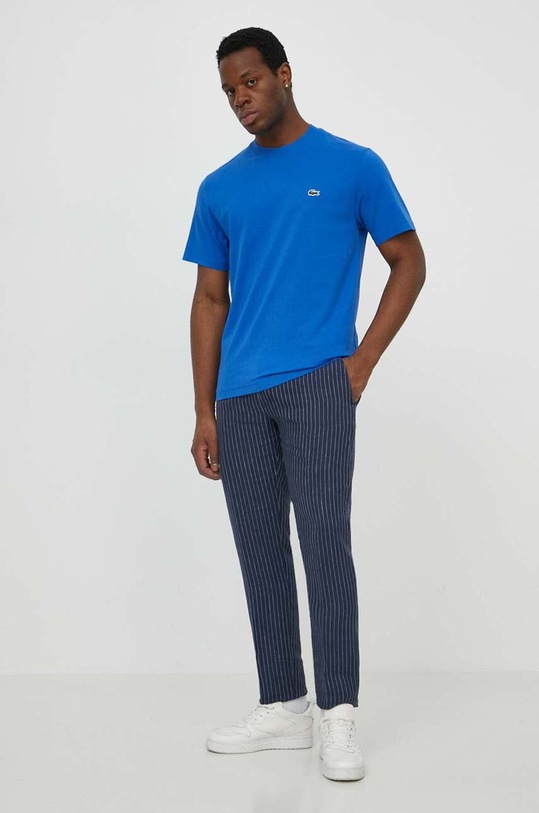 Lacoste t-shirt bawełniany TH7318 niebieski SS25