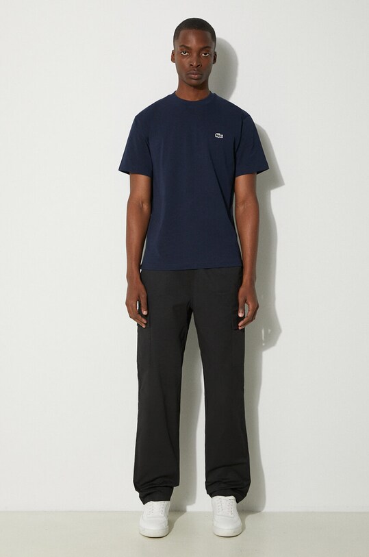 Хлопковая футболка Lacoste TH7318 тёмно-синий SS25