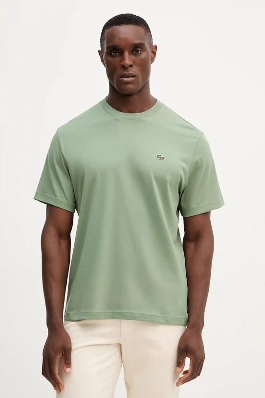 Бавовняна футболка Lacoste зелений TH7318
