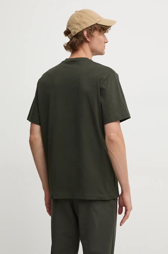 Хлопковая футболка Lacoste TH7318 зелёный SS25