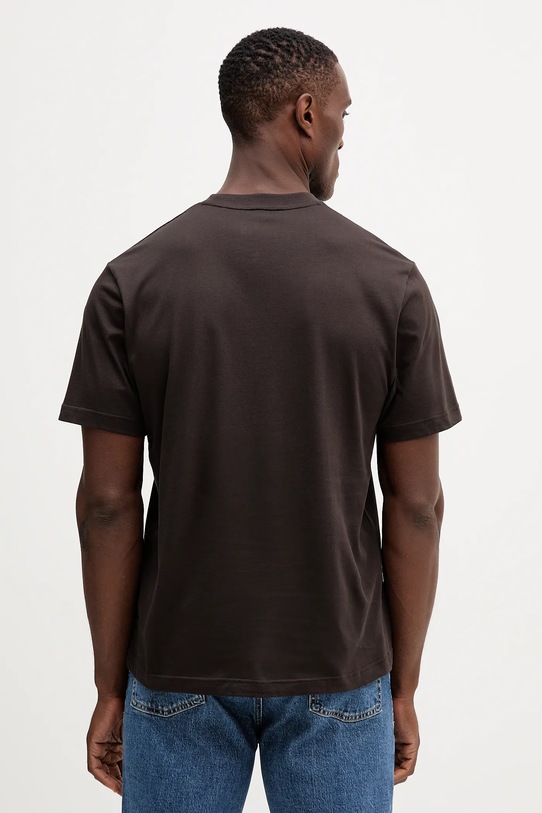 Îmbrăcăminte Lacoste tricou din bumbac TH7318 maro