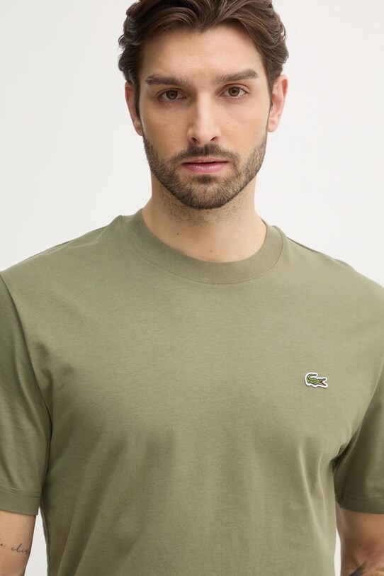 Lacoste tricou din bumbac verde TH7318