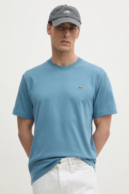 Lacoste t-shirt in cotone semplice blu TH7318