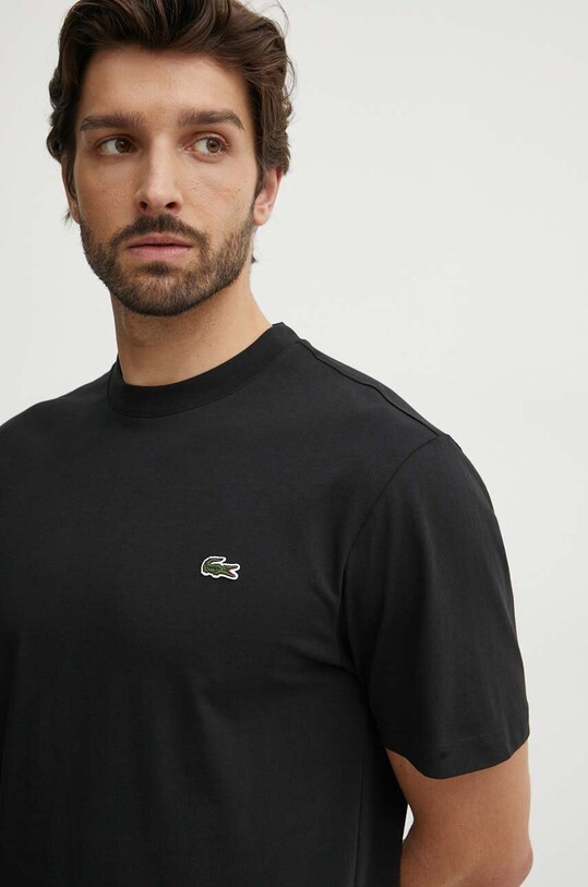 Lacoste tricou din bumbac negru TH7318