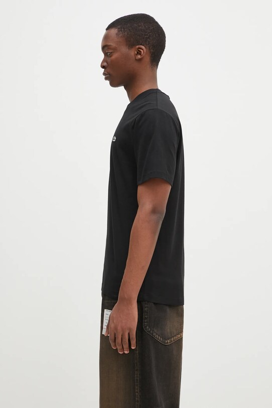 Памучна тениска Lacoste TH7318 черен SS25