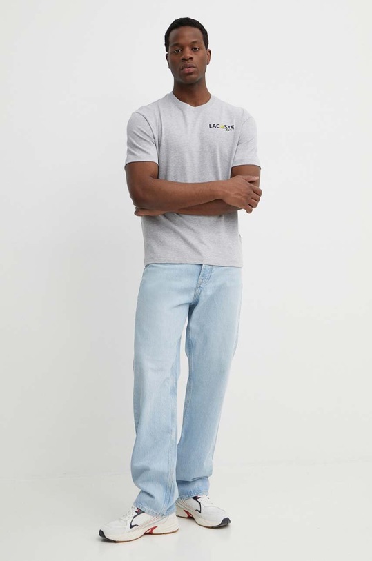 Lacoste tricou din bumbac TH7363 gri AW24