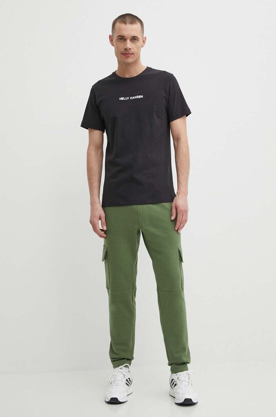 Helly Hansen tricou din bumbac 53532 negru SS24