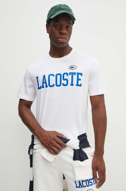Bavlnené tričko Lacoste biela TH7411