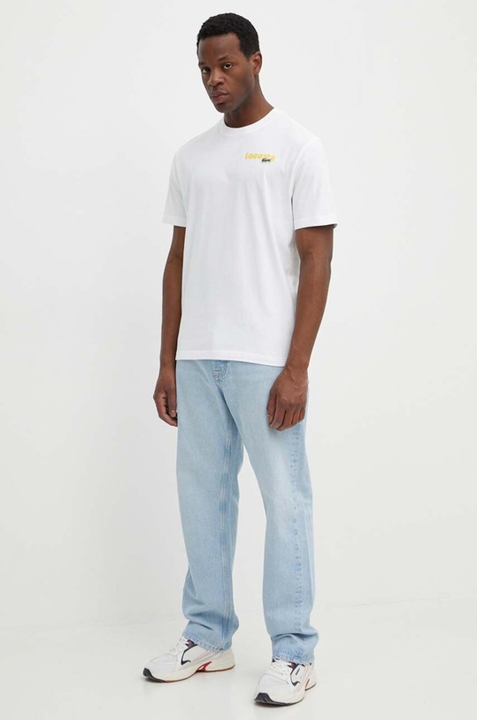 Lacoste tricou din bumbac TH7544 alb SS24