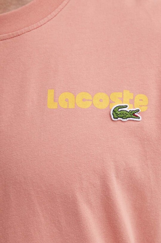 Lacoste t-shirt bawełniany TH7544 różowy