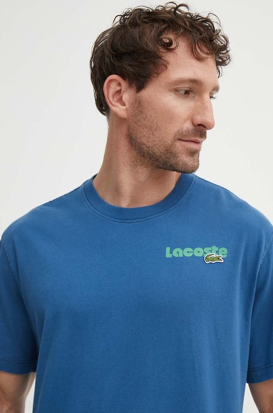 Lacoste t-shirt in cotone blu TH7544